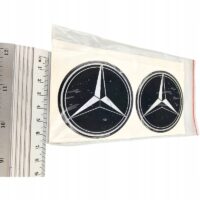 Naklejki na koła emblematy MERCEDES 70mm 4 sztuki komplet