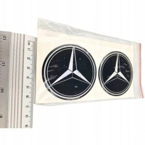 Naklejki na koła emblematy MERCEDES 70mm 4 sztuki komplet