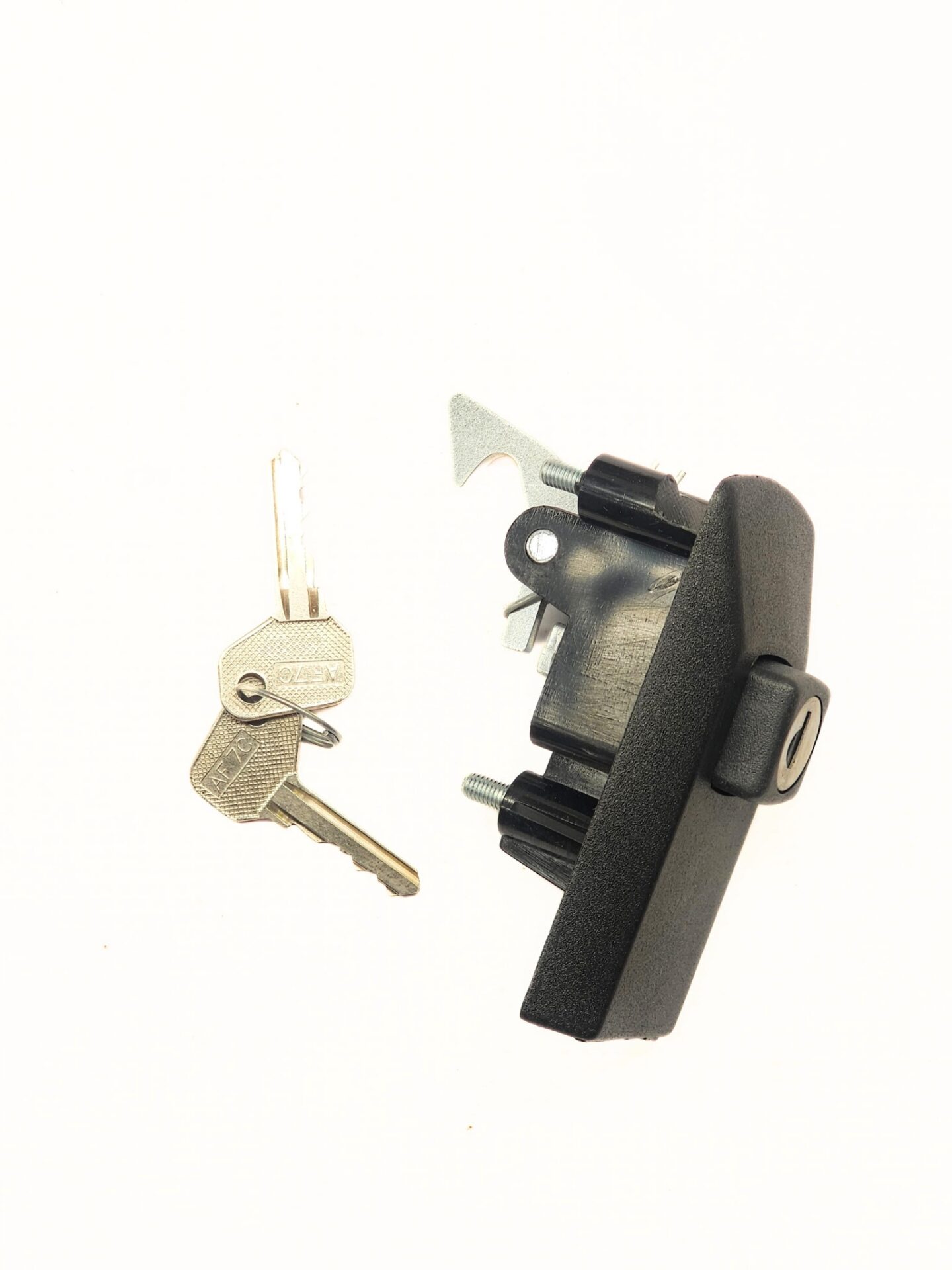 15925410154_0 Zamek pokrywy silnika Fiat 126p zamek klapy 46576878 oryginał