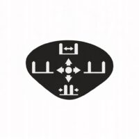 Naklejka oznaczeniowa przesuwu i rozsuwu hydrauliki